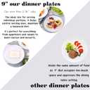 Festiva 50Pcs Gold Plastic Plates - 9 Inch White Plastic Plates with Gold Rim - Disposable Dinner Plates - include 50 salad&pasta Plate Perfect for Party&Wedding&Thanksgiving &Christmas