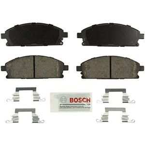 BOSCH BE691H Blue Ceramic Disc Brake Pad Set with Hardware - Compatible with Select Infiniti Q45, QX4; Nissan Pathfinder, X-Trail; FRONT
