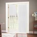 LazBlinds 100% Blackout Door Curtain, No Tools No Drill Cordless Blinds for Windows, Thermal Insulated UV Protection Privacy Window Curtains for French Door Front Door(26''W x 68''H, White, 1 Panel)
