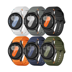 Sport Band for Samsung Galaxy Watch 7 Band 40mm 44mm,No Gap Soft Silicone Strap for Galaxy Watch 6 5 4 FE Band 40mm 44mm/Galaxy Watch 6/4 Classic 47mm 43mm 46mm 42mm/Watch 5 pro 45mm Men Women,6 Pack