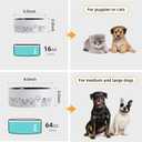 Fun Elements Ceramic Dog Bowls - Large, Non-Slip, 64 Fl Oz, Black with Adorable Dog Patterns (Large, Black)