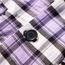 NOVOCCT Men's Plaid Slim Fit Blazer Jacket, Lightweight 2-Button Casual Sport Coat, Formal & Everyday Blazer for Men, S, Purple Light 