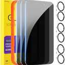 PEHAEL 3+3 Pack for iPhone 17 Privacy Screen Protector with Camera Lens Protector Full Coverage Anti-Spy Tempered Glass Film 9H Hardness Easy Installation Bubble Free [6.3 inch]