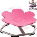 ROBUD Kids Sensory Swivel Chair, Autism Kids Swivel Chair with Non-Slip Design, Training Body Coordination, Flower Shape Wobble Chair, No Assembly, Pink (Rose Red)