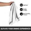 White Cloth Dinner Napkins, 18”X18”, Set of 4 Decorative Hemstitch Napkin, Washable & Reusable Dining Napkins for Holiday, Thanksgiving, Wedding, Formal Events, Baby Shower, Christmas