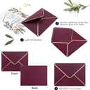 50 PCS Invitation Envelopes, 5x7 Envelopes for Invitations Red Envelopes for 5x7 Cards A7 Luxury Envelopes Mailing Envelopes for Wedding, Graduation