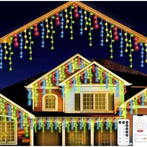 131ft Christmas Lights Outdoor, 1680 LED Waterproof 8 Modes String Light with App and Remote Control for Outside House Roof Decorations Indoor Decor-Multicolor