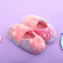 Kids Fuzzy Slippers Luminous Glow in the Dark for Boys Girls House Shoes Indoor (12-13 Little Kid, Green)