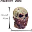 RAPGET Zombie Mask - Creepy Old Man Latex Full Head Mask for Halloween Party (Yellow)