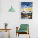 3 x hyzsj Paint by Number for Adults Framed Canvas, DIY Mountain Arts and Crafts for Adults Beginner with Wooden Easel, Paint Brushes, Acrylic Paint Set for Home Wall DecorLandscape 11.8x15.7inch