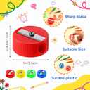 Kisston 2000 Pack Pencil Sharpeners Bulk Sharpener Round Handheld Sharpener Small Portable Colored Manual Pencil Assorted Colored Pencil Sharpener for Kids Adults Office School Supplies