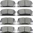 evkingauto D1813 D1855 8pcs Front Rear Ceramic Brake Pads Sets Fit For Hyundai Elantra GT/For Kona/For Veloster,For Kia Forte/For Forte5/For Optima/For Soul EV