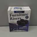 Bed Risers Furniture Risers Heavy-Duty Rectangular Adjustable Block Lift to 3 inches and 4.3 inches Desk, Sofa, Chair Legs, Refrigerator, Washing Machine Support up to 4000 pounds (Square-black-4 Pack)