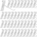 20Pcs Gridwall Hooks, Metal Grid Panel Hanging Peg Hooks, Grid Wall Accessory for Clothes Storage, Home Organization, Retail Display (White, 4"/10Cm)