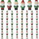 48 Pcs Mini Santa Christmas Figurines Miniature Resin Santa Claus Figures Ornaments Bulk for Goody Bag Stuffers Gifts Filler Party Decorations Micro Garden Landscape Accessories