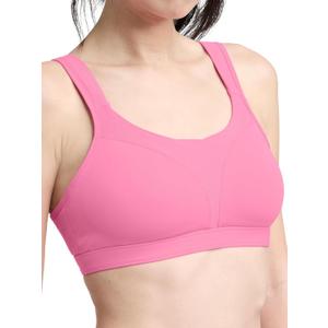 Champion Women's Sports Bra, High-Impact, Maximum Support, Breathable, Moisture-Wicking Fabric (Pink, S)
