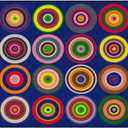 Flagship Carpets Color Rings Colorful Children's Classroom Area Rug for Kids Room Circle Seating Dcor, Play Carpet for Teaching and Playing, Seats 24, 7'6"x12', Indigo Blue