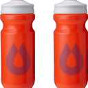 HydraPak Breakaway Surge Lightweight Bike Water Bottle 2-Pack (20oz, 25oz, 30oz) - High Flow, Cycling & Sports Squeeze Bottle (Orange)