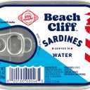 Beach Cliff Wild Caught Sardines in Water, 3.75 oz | High Protein, Gluten Free, Keto & GLP-1 Friendly, Ready to Eat EXP: 04/2029
