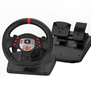 DOYO Racing Wheel - Gaming Steering Wheel for PC, 180 Degree Universal Usb Car Sim Race Steering Wheel with Pedals for PS4, PS3, Xbox Series X|S, Xbox One, Switch - Height & Tilt Adjustable