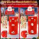 2 x Fireworks Bubble Machine with Lights and 2 DIY Stickers,Christmas Sound Effects,Rainbow Bubbles,Christmas Toys Stocking Stuffers Gifts for Kids & Adults
