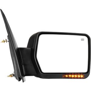 AUTOSAVER88 Door Mirror Compatible with 2007-2014 Ford F150, Right Passenger Side Mirror with Turn Signal Puddle Light Power Adjustable Heated Manual Folding