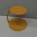 1PC Top 3.93'' High 5.9'' Base 7.87'' Gold Metal Floating Cake Spacer Separator for Wedding Party Birthday Compartment Stand Yellow