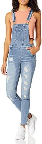 dollhouse womens Midtown Blue Denim Overalls 31/13