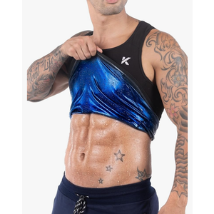 Kewlioo Men's Heat Trapping Pullover Sweat Enhancing Vest - Sauna Suit Shirt Compression Vest Shapewear Top for Gym Exercise 2XL/3XL
