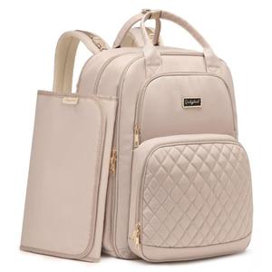 Qualyphant Diaper Bag Backpack Extra Large Diaper Bag for 2 Kids Twins (Expandable 30L38L) Cute Travel Baby Backpack with Changing Pad for men's women (Quilted, Water Resistant)