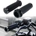 DREMIZER 1 Inch/25mm Motorcycle Handle Grips Handlebar Grips Cable Throttle Compatible with Harley Honda Yamaha Kawasaki Suzuki Dyna Sportster Street Glide 883 1200