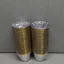 Tobvory 100 Pack Gold Rimmed Plastic Cups - 9 oz Hard Clear Plastic Cups, Premium Disposable Cup For Cocktail And Drinking - Food Grade Party Cups Set - Sturdy Tumbler Cup - Gold Rim