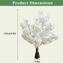 Artificial Cherry Blossom Tree 3.6ft –2 Pack White Faux Cherry Tree for Wedding Backdrop, Party Decoration, Home Living Room, Office Table, Indoor Floral Display