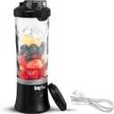 Total Chef Portable Blender - USB Rechargeable Personal Smoothie Mixer, Protein Shake Maker, Cordless Travel Mini Licuadora, Blend Frozen Fruit, Drink Milkshake On The Go,Ice Crusher 20 OZ, Black