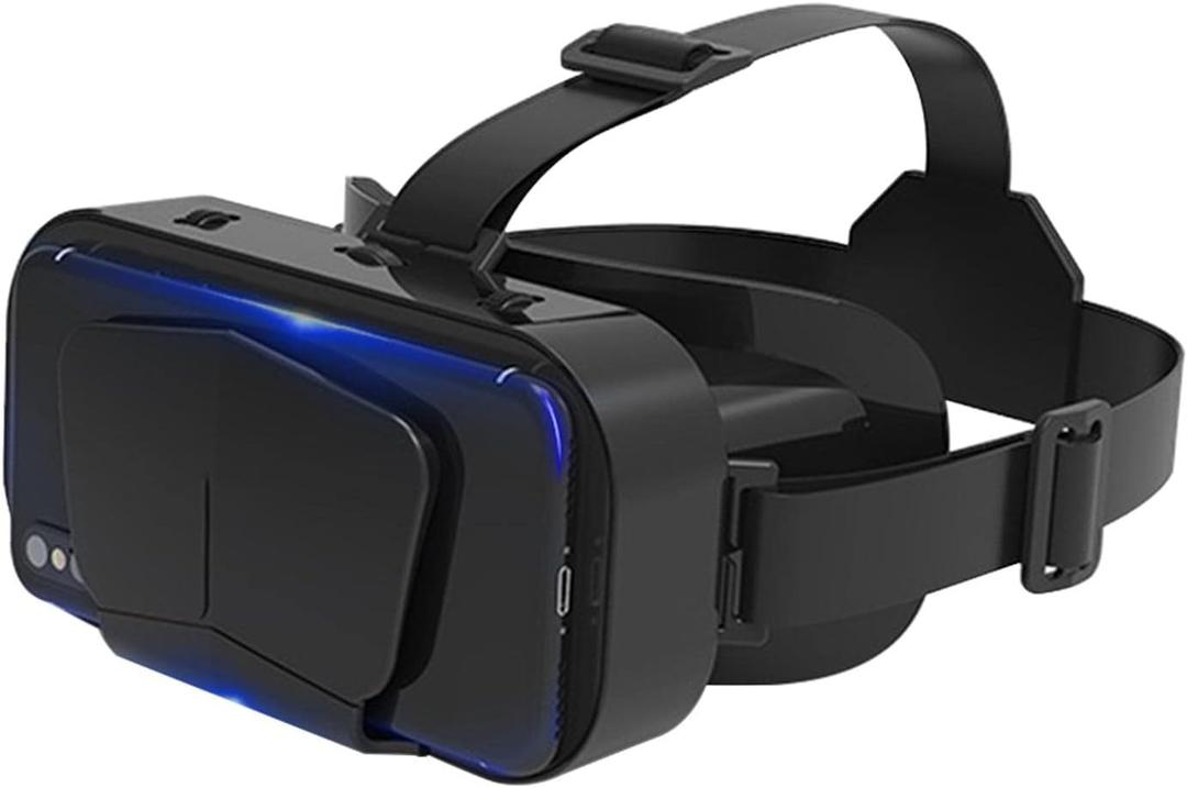 VR Headset 3D VR Glasses Universal Virtual Reality Goggles Support 360Panorama Large Screen An-ti Blue light Adjustable Pupil Distance Eye Protection VR Goggles for Movies Games Gift for Kids Adults