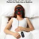 INIA Red Light Therapy Mask for Face 4 Light Modes with 850nm NIR, Red & Blue LED Light Therapy, 2600mAh Rechargeable LED Face Mask for Radiant Glow at Home, Black