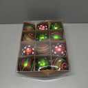 12PCS Green Red Christmas Ball Ornaments, 3.15" Large Shatterproof Plastic Hand-Painted Glitter Xmas Tree Decorations (Green)