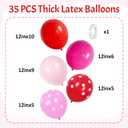 HILAVO Red and Pink Balloons Strawberry Hot Pastel Light Pink Rose Red Latex Balloons Polka Dot Party Helium Balloon for Sweet Girl Berry Baby Shower Birthday Valentines Day Summer Party Decorations, 12 Inch - 35Pcs