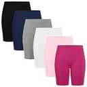 6 Pack Girls Shorts Bike Athletic Long Biker Shorts Toddler Kids Teen 8-10Y