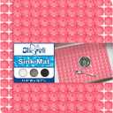 Bligli PVC Sink Protectors, 2 Pack, 15.7x11.8 inches for Stainless/Ceramic Sinks, Drain Mats, Red