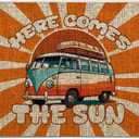 Summer Door Mat Here Comes The Sun Welcome Mat Outdoor Summer Hippie Decor Camping Entrance Rug Farmhouse Home Kitchen Floor Front Doormats 17 x 27 Inch