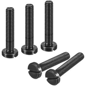 uxcell Black Oxide Slotted Button Head Screws, 50Pcs 12-28 x 1 Carbon Steel Machine Screw for Furniture and Electrical Components Installation