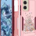 for Moto G Stylus 5G 2024 Case Women - Cute Girls Phone Cover Girly Aesthetic Design Flowers Castle Heavy Duty Protective Shockproof Military Grade for Motorola Moto G Stylus 5G 2024 Cases