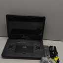 WONNIE 16.9" Portable Blu Ray Player with 14.1" 1080P Full HD Large Swivel Screen, Blu-ray DVD Player with HDMI Out & AV in, 4-5 Hours Rechargeable Battery, Support MP4, MOV Video & USB/SD Card