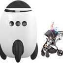 QNHMPW Baby Rocker, Baby Vibrating Soother Gently Rocks Any Stroller or Pram, White Noise Sound Machine Baby with 11 Sounds, Adjustable Speed, Baby Sleep Aid Newborn Essentials Must Haves Gifts