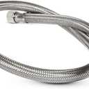 FlexCraft 27620, Delta Faucet Supply Line, Connects Faucet to Water Supply, Faucet Connector With 3/ 8 MIP x 3/ 8 In FIP, Braided Stainless Steel 20 In