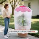 2-in-1 Shade Plant Umbrellas with Net Cover | Garden Umbrellas Protective Bug Netting Plant Cover | Defending Plants from Insects and Birds for Citrus Fruits, Flowers and Trees