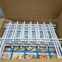 Metal Decorative Garden Fence 22" Wide x 18" High (5 Panels, Total Length 9.17 feet), Metal Border Folding Fence, Landscape Fencing for Flower Bed, Yard, Animal Barrier (White)