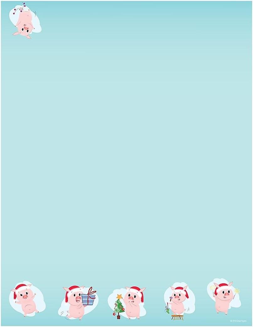 3 x Great Papers! Merry Pig Letterhead, 8.5" x 11", 80 Count (2019117)