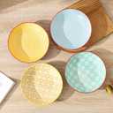 Pasta Bowls, 33oz Large Salad Bowl, Stoneware Serving Bowl Plates Set of 4 for kitchen, 8.5" Wide Bowls Dishes for Pasta, Soup, Fruit, Microwave Safe (4)